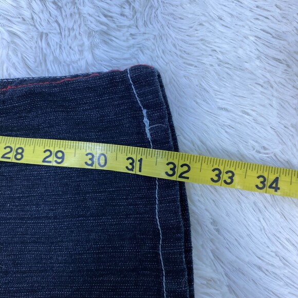 NWT MKM Designs Black Y2K Style Skull Floral Skinny Mid Rise Jeans Size 13 - Picture 11 of 11